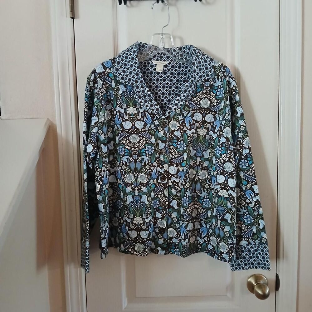 NWOT Vera Bradley 100% Cotton Enchanted Woodland Pajama Top S Forest Fairy Boho